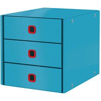 LEITZ Schubladenbox Click & Store Cosy  blau 53680061, DIN A4 mit 3 Schubladen von Leitz