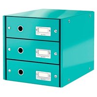 LEITZ Schubladenbox Click & Store eisblau 60480051, DIN A4 mit 3 Schubladen LEITZ Schubladenbox Click & Store eisblau 60480051, DIN A4 mit 3 Schubladen von Leitz