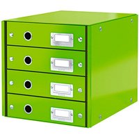 LEITZ Schubladenbox Click & Store  grün 6049-00-54, DIN A4 mit 4 Schubladen von Leitz