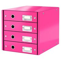 LEITZ Schubladenbox Click & Store  pink 60490023, DIN A4 mit 4 Schubladen von Leitz