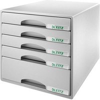 LEITZ Schubladenbox Plus  grau 5211-00-85, DIN A4 mit 5 Schubladen von Leitz