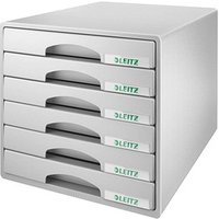 LEITZ Schubladenbox Plus  grau 5212-00-85, DIN A4 mit 6 Schubladen von Leitz