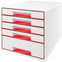AKTION: LEITZ Schubladenbox WOW Cube perlweiß/rot 52142026, DIN A4 mit 5 Schubladen, 1 St. mit Prämie nach Registrierung AKTION: LEITZ Schubladenbox WOW Cube perlweiß/rot 52142026, DIN A4 mit 5 Schubladen, 1 St. mit Prämie nach Registrierung von Leitz