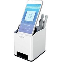 AKTION: LEITZ Stiftehalter WOW Duo Colour perlweiß/schwarz Polystyrol 2 Fächer 9,0 x 10,1 x 10,0 cm mit Prämie nach Registrierung von Leitz