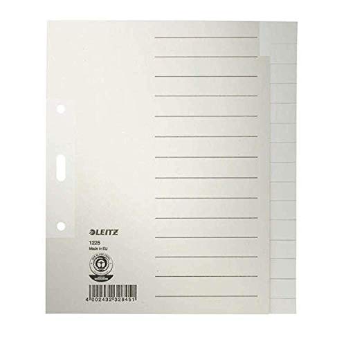 Blanko-Register, Papier, A5, Tabe blanko, Lochung 2-fach, 15 Blatt, grau Blanko-Register, Papier, A5, Tabe blanko, Lochung 2-fach, 15 Blatt, grau von Leitz