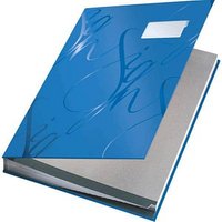 LEITZ Unterschriftenmappe Design 5745 18 Fächer blau von Leitz