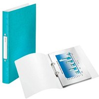 LEITZ WOW Ringbuch 2-Ringe eisblau-metallic 3,2 cm DIN A4 von Leitz