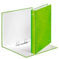 AKTION: LEITZ WOW Ringbuch 2-Ringe grün 4,0 cm DIN A4, 1 St. mit Prämie nach Registrierung von Leitz