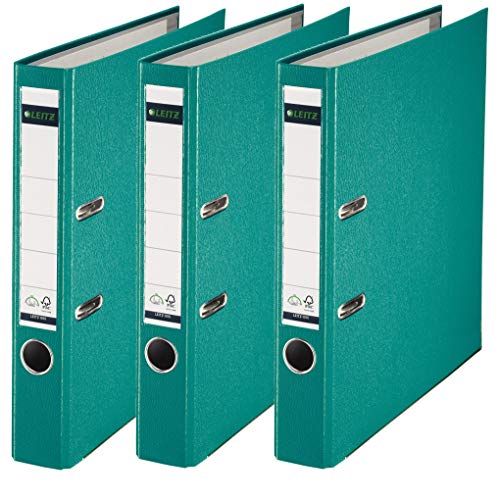 Leiitz Ordner 1015 schmal (türkis, Menge: 3) von Leitz