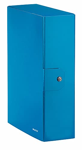 Leitz - Ablagebox, Knopfverschluss, aus Weichkarton, blau metallisiert, 24 x 35 x 10 cm Leitz - Ablagebox, Knopfverschluss, aus Weichkarton, blau metallisiert, 24 x 35 x 10 cm von Leitz