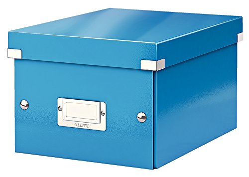 Leitz, Kleine Aufbewahrungs- und Transportbox, Blau, Mit Deckel, Für A5, Click & Store, 60430036 von Leitz