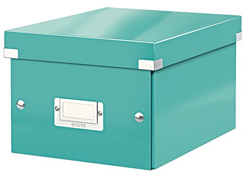 Leitz Click & Store Aufbewahrungsbox mit Deckel Klein, Box für Unterlagen bis A5 im Büro u. Haushalt, Transportbox aus 84% recycelter Premium-Hartpappe, Etikettenhalter, Eisblau, 60430051 Leitz Click & Store Aufbewahrungsbox mit Deckel Klein, Box für Unterlagen bis A5 im Büro u. Haushalt, Transportbox aus 84% recycelter Premium-Hartpappe, Etikettenhalter, Eisblau, 60430051 von Leitz