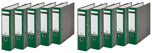 Leitz hochwertiger Ordner 180°, breit | 10er Pack, grün, 1 von Leitz