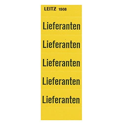 Leitz 15080000 Inhaltsschild Lieferanten, selbstklebend, 100 Stück, gelb von Leitz
