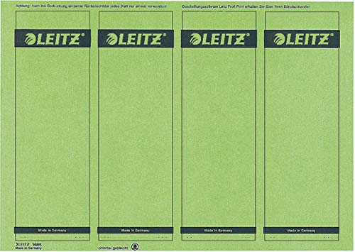 LEITZ® Rückenschild, auf A4-Bogen, selbstklebend, Papier, breit/kurz, 61 x 192 mm, grün (100 Stück), Sie erhalten 1 Packung á 100 Stück LEITZ® Rückenschild, auf A4-Bogen, selbstklebend, Papier, breit/kurz, 61 x 192 mm, grün (100 Stück), Sie erhalten 1 Packung á 100 Stück von Leitz