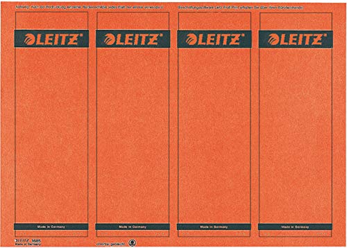 Leitz 1685 PC-beschriftbare Rückenschilder - Papier, kurz/breit,100 Stück, rot; Packungsinhalt: 100 Stück von Leitz