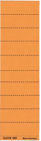 LEITZ® Einsteckschild, für ALPHA® / BETA®, Karton, 4zeilig, 60 x 21 mm, orange (100 Stück), Sie erhalten 1 Packung á 100 Stück von Leitz
