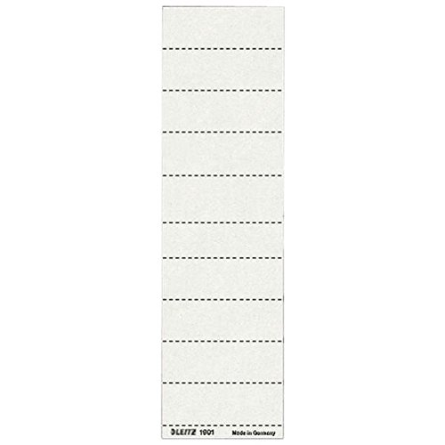 Leitz 19010001 Schildchen (Blanko, Universal Aufkleber, 4-zeilig) 100 Stück weiß von Leitz