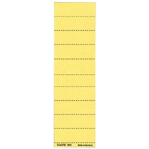 Leitz 19010015 Beschriftungssch Beschriftungsschilder VE100, 60 x 21 mm, gelb von Leitz
