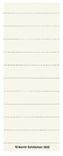 Leitz 19020001 Schildchen (Blanko, Universal Aufkleber, 3-zeilig) 100 Stück weiß von Leitz