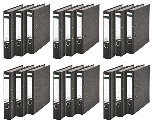 Leitz 310305095 18 Stück Qualitäts-Ordner schmal 5cm 180A mit Schlitzen A4 (6x 3er Pack) von Leitz
