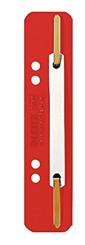 Leitz 3710-00-25 Heftstreifen und Aktenbinder PP 3.5 x 15.8 cm 25 Stück rot von Leitz
