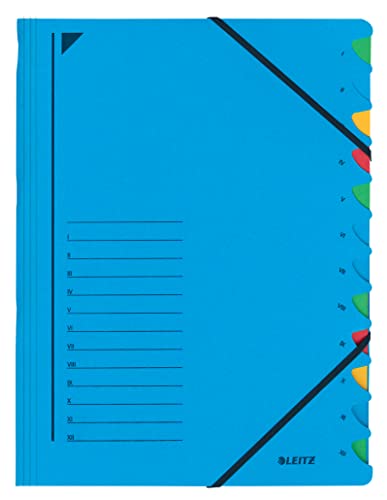 Leitz 39120335 Ordnungsmappe (A4, 12 Fächer) blau von Leitz
