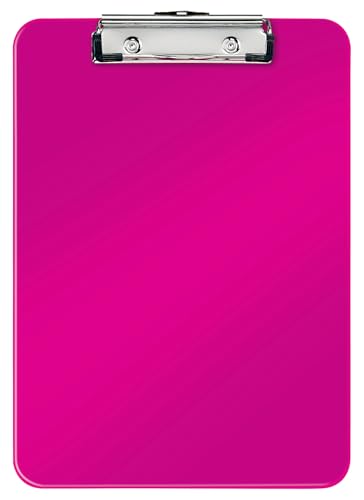 Leitz WOW A4 Klemmbrett, hochwertiges Klemmbrett aus Hartplastik, 80 Blatt Kapazität, Pink, 39710023 Leitz WOW A4 Klemmbrett, hochwertiges Klemmbrett aus Hartplastik, 80 Blatt Kapazität, Pink, 39710023 von Leitz
