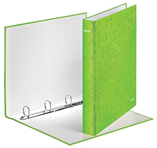 Leitz 42420054 4-Ringbuch, A4, für bis zu 230 Blatt, WOW-Serie, 25 mm Rücken, grün von Leitz