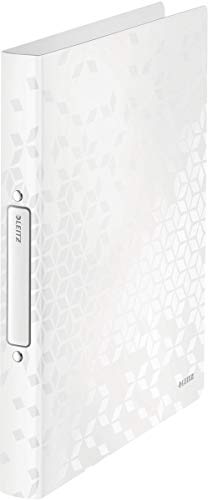 Leitz 4257 Ringbuch Ringbücher Ringordner WOW, A4, 2 Ringe, 25mm, 10er Packung, Farbe:weiß von Leitz