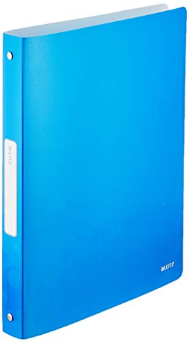 Leitz 42580036 Ringbuch WOW, A4, PP, 4 Ringe, 25 mm, blau metallic von Leitz