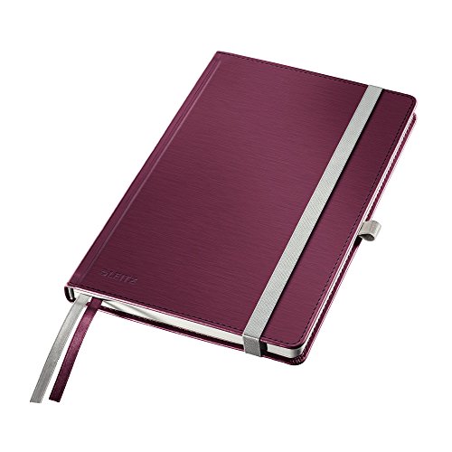 Leitz Notizbuch A5 liniert, 160 Seiten, 80 Blatt, Hardcover mit hochwertigem Bezug, 100 g/m² Papier, Gummizugverschluss, Textilbänder, Stiftelasche, Mit Tasche, Style Serie, Granat Rot, 44850028 Leitz Notizbuch A5 liniert, 160 Seiten, 80 Blatt, Hardcover mit hochwertigem Bezug, 100 g/m² Papier, Gummizugverschluss, Textilbänder, Stiftelasche, Mit Tasche, Style Serie, Granat Rot, 44850028 von Leitz