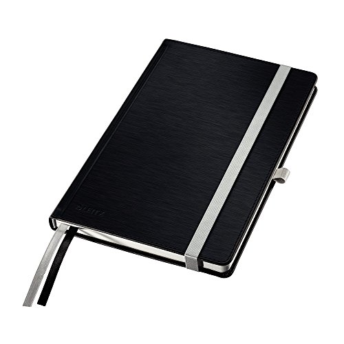 Leitz Notizbuch A5 liniert, 160 Seiten, 80 Blatt, Hardcover mit hochwertigem Bezug, 100 g/m² Papier, Gummizugverschluss, Textilbänder, Stiftelasche, Mit Tasche, Style Serie, Satin Schwarz, 44850094 Leitz Notizbuch A5 liniert, 160 Seiten, 80 Blatt, Hardcover mit hochwertigem Bezug, 100 g/m² Papier, Gummizugverschluss, Textilbänder, Stiftelasche, Mit Tasche, Style Serie, Satin Schwarz, 44850094 von Leitz