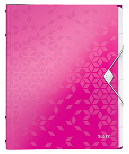 Leitz 46330023 Ordnungsmappe WOW, 6 Fächer, PP, pink metalllic von Leitz