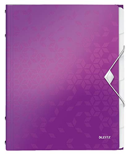 Leitz 46330062 Ordnungsmappe WOW, 6 Fächer, PP, violett von Leitz