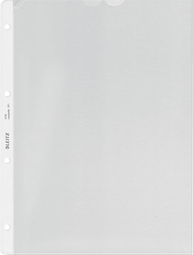Leitz 4720-00-03 Prospekthüllen geprägt A4/130my farblos PP Inh.100 von Leitz