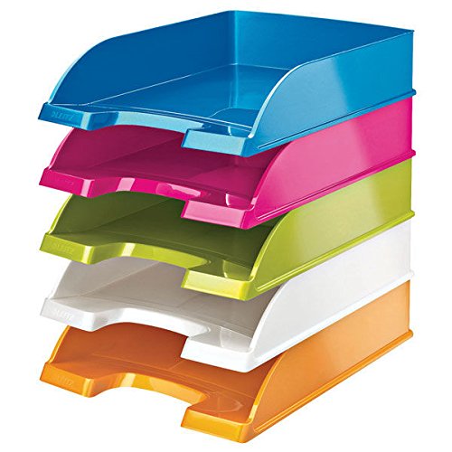 Leitz Plus Briefablage 70 mm, 5 Stück Höhe 70 mm (Sortiert | 5 Farben) von Leitz