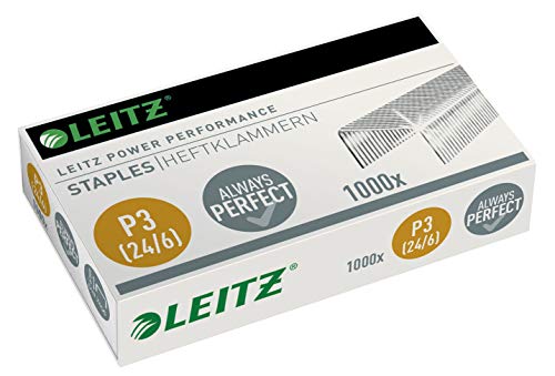 Leitz 55700000 Heftklammer (24/6 mm) verzinkt (6000er Pack) von Leitz