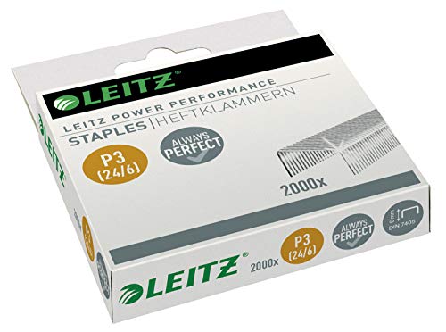 Leitz 55701000 Heftklammer P3, 24/6mm, 2000 Stück von Leitz