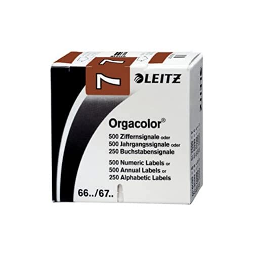 Leitz 66071000 Orgacolor Ziffernsignal 7, 500 Stück, braun Leitz 66071000 Orgacolor Ziffernsignal 7, 500 Stück, braun von Leitz