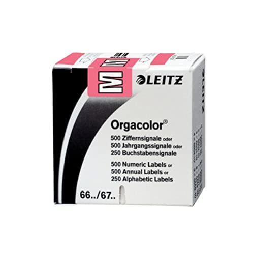 Leitz 66221000 Orgacolor Buchstabensignal M, 250 Stück, rosa Leitz 66221000 Orgacolor Buchstabensignal M, 250 Stück, rosa von Leitz