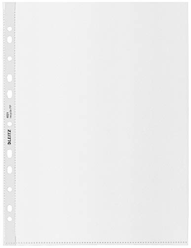 Leitz A4 Maxi Prospekthülle, 25 Stück für bis zu 80 Blatt, Universallochung, 100 Mikron Folienstärke, 100% recyclebar, Umweltfreundlich, Recycle-Serie, Farblos, 40210003, Black Leitz A4 Maxi Prospekthülle, 25 Stück für bis zu 80 Blatt, Universallochung, 100 Mikron Folienstärke, 100% recyclebar, Umweltfreundlich, Recycle-Serie, Farblos, 40210003, Black von Leitz