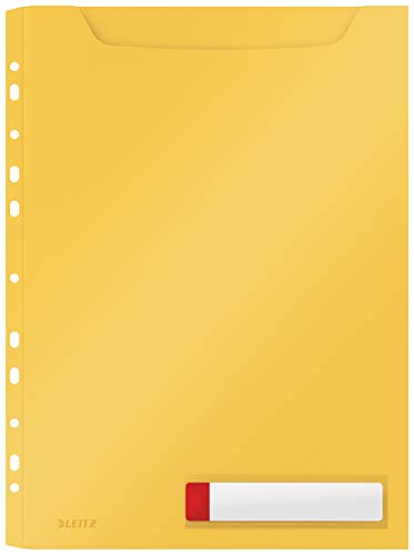 Leitz A4 Privacy Maxi Hülle, Ideal für bis zu 150 Blatt, Kunststoff, Warmes Gelb, Cosy-Serie, 46680019 von Leitz
