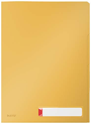 Leitz A4 Privacy Sichthülle mit 3 Fächern und Taben, Ideal für 40 Blatt, Kunststoff, Warmes Gelb, Cosy-Serie, 47160019 Leitz A4 Privacy Sichthülle mit 3 Fächern und Taben, Ideal für 40 Blatt, Kunststoff, Warmes Gelb, Cosy-Serie, 47160019 von Leitz
