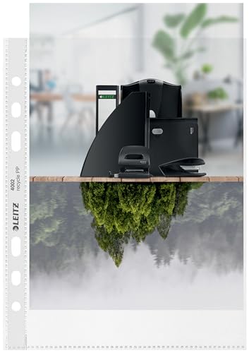 Leitz A5 Prospekthüllen, 25 Stück, Universallochung , Matte Oberfläche, 100 Mikron Folienstärke, 100% recyclebar, Umweltfreundlich, Recycle-Serie, Farblos, 40020003 Leitz A5 Prospekthüllen, 25 Stück, Universallochung , Matte Oberfläche, 100 Mikron Folienstärke, 100% recyclebar, Umweltfreundlich, Recycle-Serie, Farblos, 40020003 von Leitz