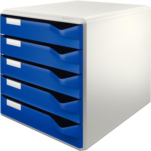 Leitz | Ablagebox | Post- und Formular-Set | Gehäuse grau | Schubladen blau | 5 Schubladen Leitz | Ablagebox | Post- und Formular-Set | Gehäuse grau | Schubladen blau | 5 Schubladen von Leitz