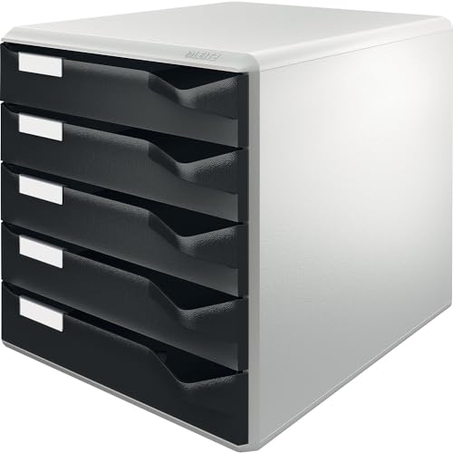 Leitz | Ablagebox | Post- und Formular-Set | Gehäuse grau | Schubladen schwarz | 5 Schubladen Leitz | Ablagebox | Post- und Formular-Set | Gehäuse grau | Schubladen schwarz | 5 Schubladen von Leitz