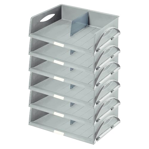 Leitz Ablagekorb Querformat A3, 6er Pack, Ideales Sortier- und Ablagesystem für Poststellen und Kopierräume, Grau, Sorty, 52320085 Leitz Ablagekorb Querformat A3, 6er Pack, Ideales Sortier- und Ablagesystem für Poststellen und Kopierräume, Grau, Sorty, 52320085 von Leitz