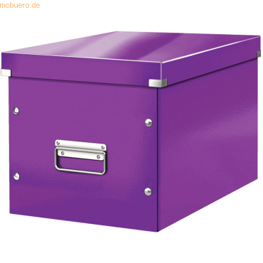 Leitz Archivbox Click & Store Cube L Hartpappe violett von Leitz