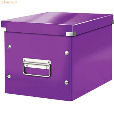 Leitz Archivbox Click & Store Cube M Hartpappe violett von Leitz
